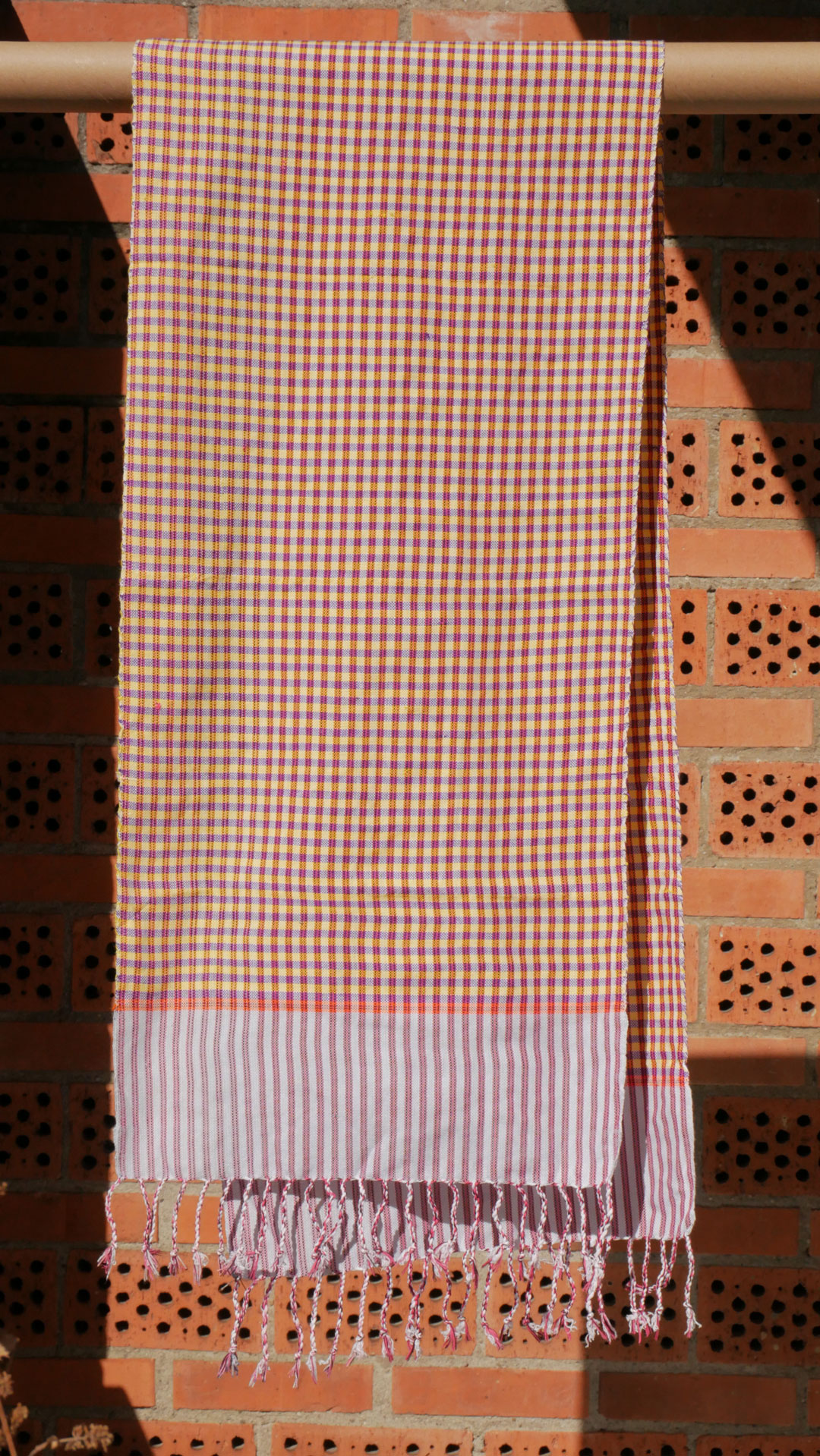 Rashin Cotton M Karo Lila Gelb – Bild 2