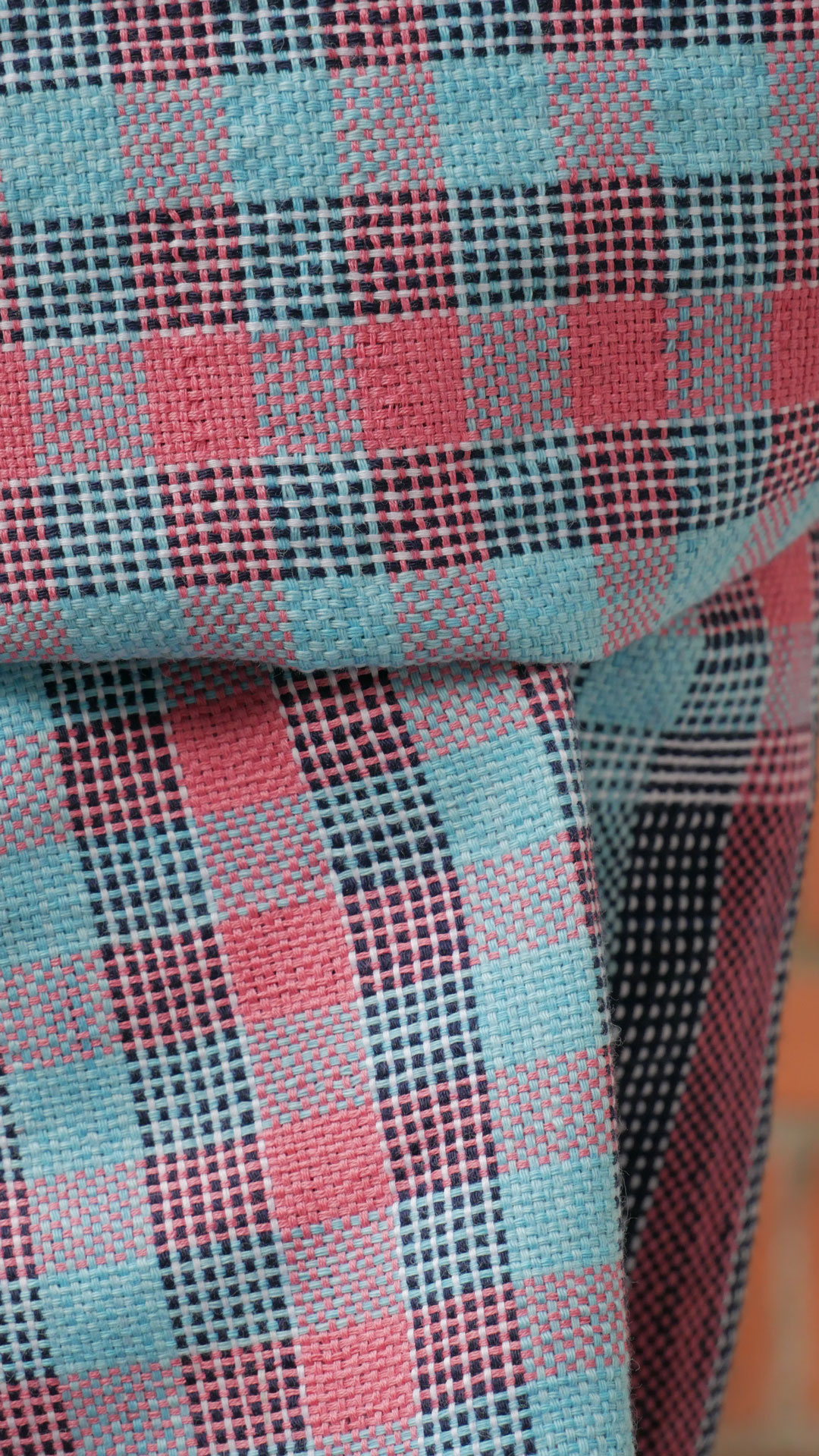 Rashin Cotton M Karo Rot Blau – Bild 2
