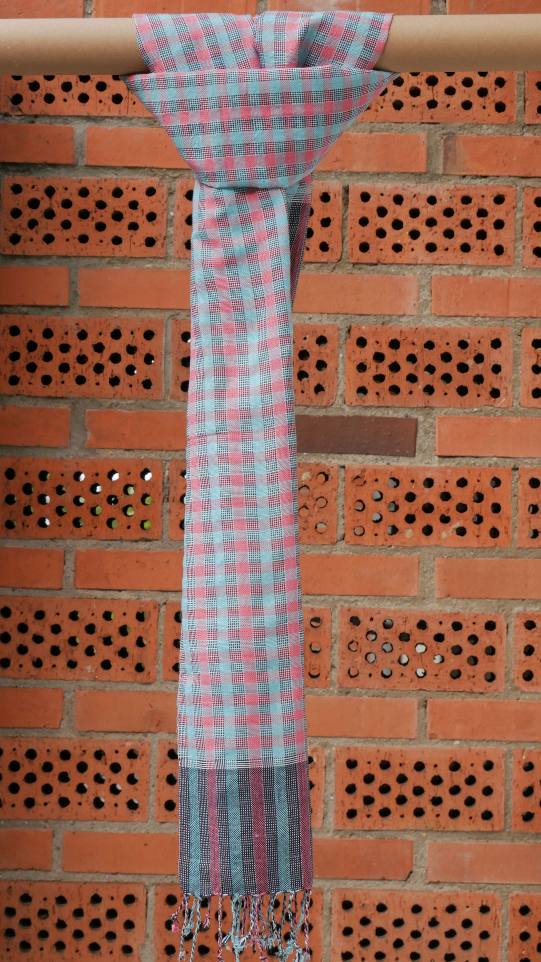 Rashin Cotton M Karo Rot Blau