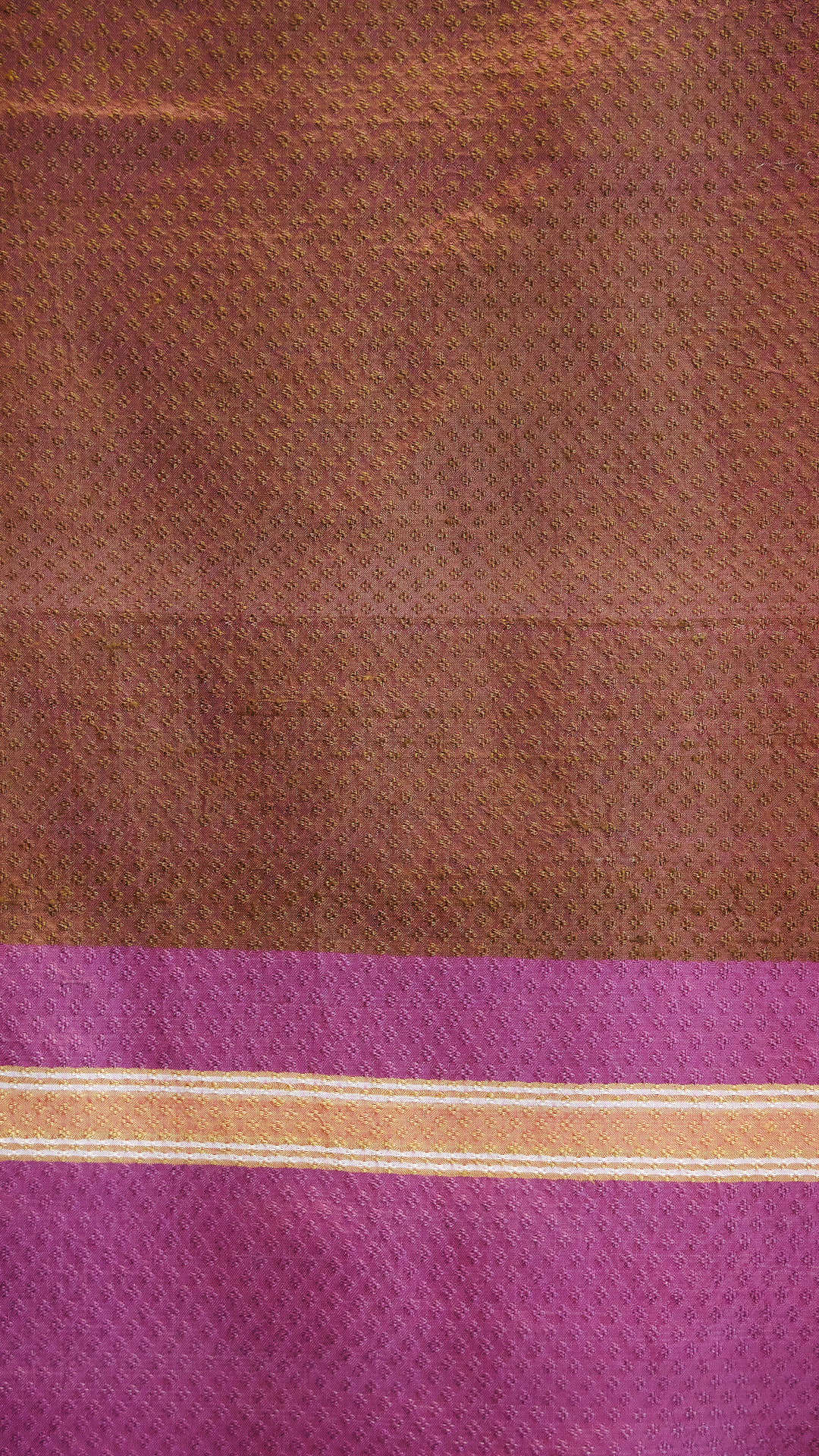 Rashin S Seiden Schal Braun Violett – Bild 8